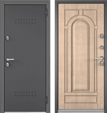 Дверь Бульдорс Термо-100 Дуб крем (Букле графит) - фото 1