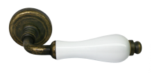Дверная ручка MORELLI LUXURY CERAMICA CC-3 OBA/CHAMP  античная бронза/шампань - фото 1