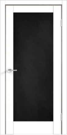 Дверь Alto 4GR Эмалит белый графитовая доска + филенка - фото 1