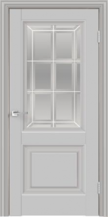 Дверь Alto 8 Эмалит серый со стеклом - фото 1