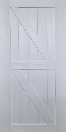 Дверь Барн 2 Белая эмаль - фото 1
