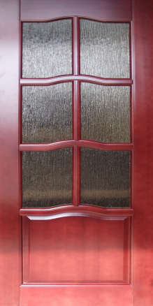 Дверь Верона Красное дерево Стекло Водопад бронза - фото 1