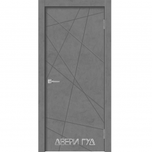 Дверь Двери Гуд Geometry-1 ПГ глухое - бетон графит - фото 1
